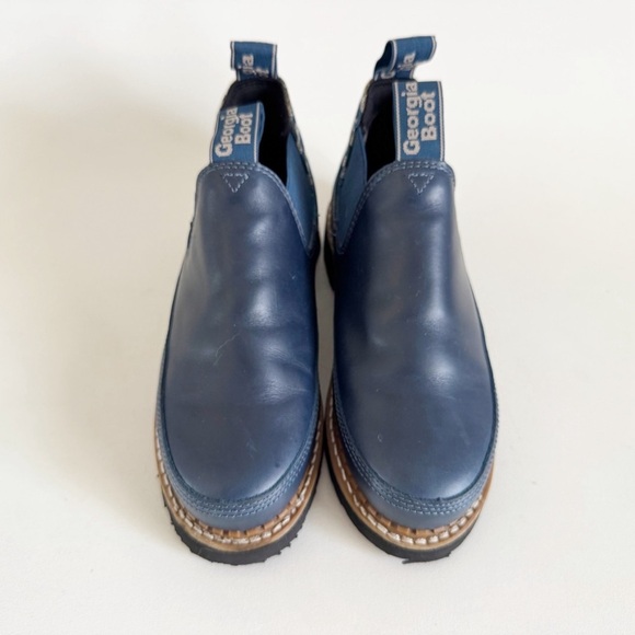 Georgia Giant Romeo Boot Women's US 7 Blue Leather Southwest Print Steel Toe - Picture 2 of 8